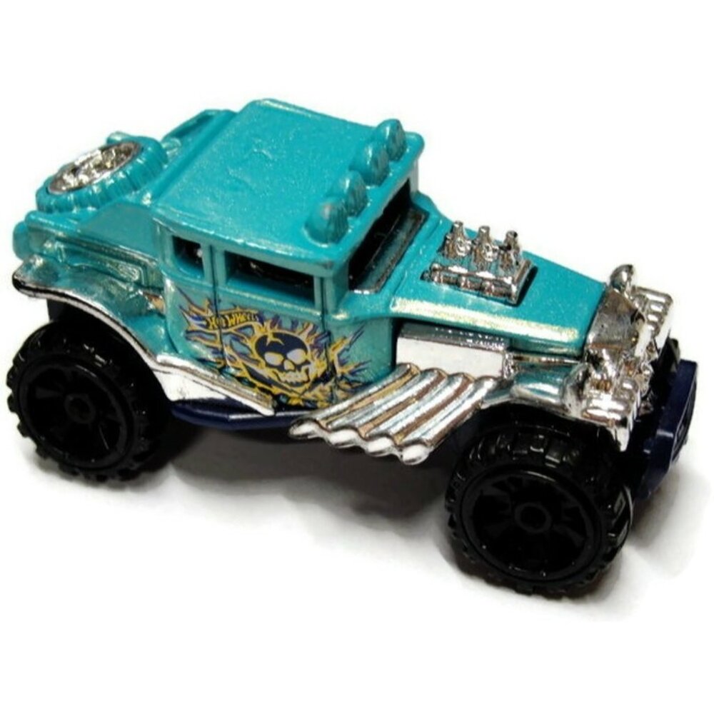 Baja Bone Car 2015 Hot Wheels Teal Diecast With Skull Graphics